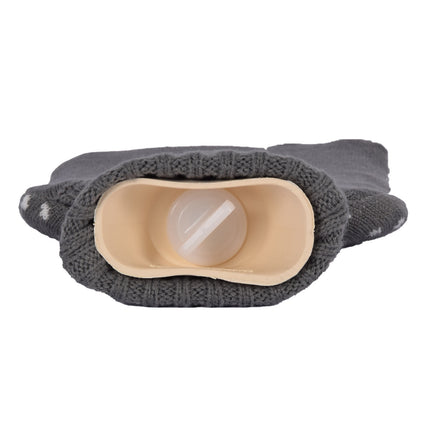 Warmwaterkruik voor Ontspanning - 100% Polyester - Grijs en Rood - 16.50cm - Ontspan met een Zachte Warmwaterkruik