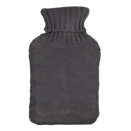 Warmwaterkruik voor Ontspanning - 100% Polyester - Grijs en Rood - 16.50cm - Ontspan met een Zachte Warmwaterkruik