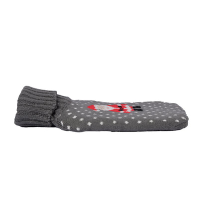 Warmwaterkruik voor Ontspanning - 100% Polyester - Grijs en Rood - 16.50cm - Ontspan met een Zachte Warmwaterkruik