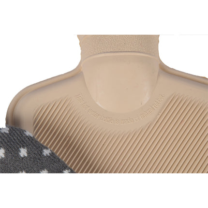 Warmwaterkruik voor Ontspanning - 100% Polyester - Grijs en Rood - 16.50cm - Ontspan met een Zachte Warmwaterkruik