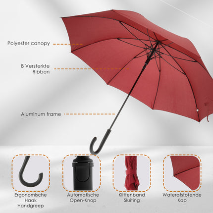 Automatische Paraplu's - Regenparaplu met Haak ⌀ 111cm - Set van 2