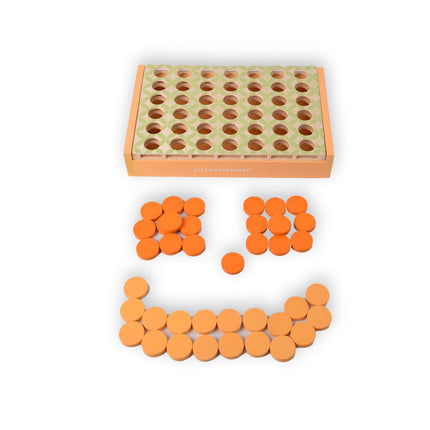 2 Stuks Kleurrijke Bordspellen voor Kinderen - vanaf 6+ Jaar - Inclusief 21 Rode en 21 Blauwe Fiches in één doos - 24cmx15cmx4cm 
