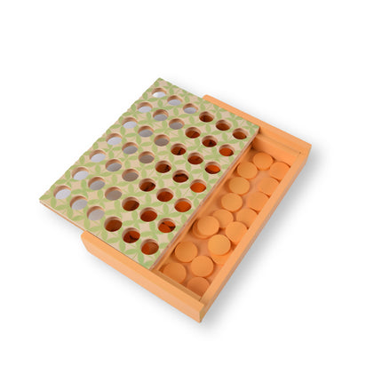 Kleurrijke Bordspellen voor Kinderen - vanaf 6+ Jaar - Inclusief 21 Rode en 21 Blauwe Fiches - 24cmx15cmx4cm 