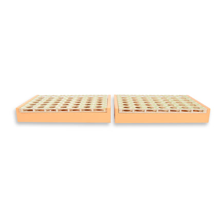 2 Stuks Kleurrijke Bordspellen voor Kinderen - vanaf 6+ Jaar - Inclusief 21 Rode en 21 Blauwe Fiches in één doos - 24cmx15cmx4cm 