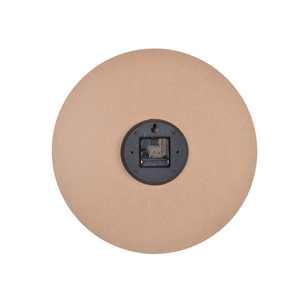 Donker Bruine Houten Wandklok met Gouden Wijzers | 40cm Diameter | Rond | Metalen Accenten | Batterij Voeding | Makkelijk Af te Lezen Moderne Home Decor Klok