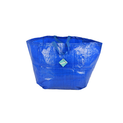 Duurzame Kunststof Opbergtas 60L | Blauw | 1 Stuk | 37cm x 40cm x 41cm | Herbruikbare Boodschappentas en Jumbo Verhuizen tassen | Opbergzak met Handvatten | Perfect als Winkelen en Wasserij Tassen, Strand & Picknick