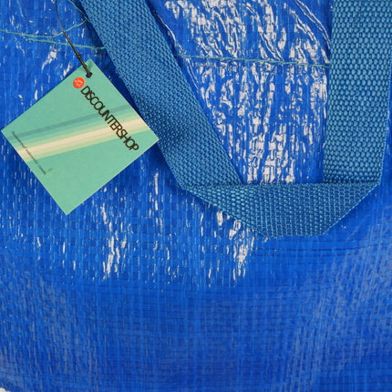 Vang harten met jouw tas creaties | 4 Blauwe Plastic Opvouwbare Boodschappentassen | 37cm x 40cm x 41cm | Ontketen je innerlijke coolheid met deze Boodschappentassen