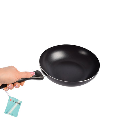 Set van 2 Zwarte Aluminium Kookpannen | 42cm x 24.5cm x 6.5cm | 6.7L | Geschikt voor Gas Elektrisch Keramisch Halogeen | Vaatwasmachinebestendig en Ovenbestendig | Maakt koken tot een plezier