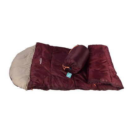 Duurzame Trekking Slaapzakken - Comfortabele en Waterdichte Winterslaapzakken - Polyester - Bordeaux - Set van 2 - Afmetingen: 230cm x 80cm x 50cm 