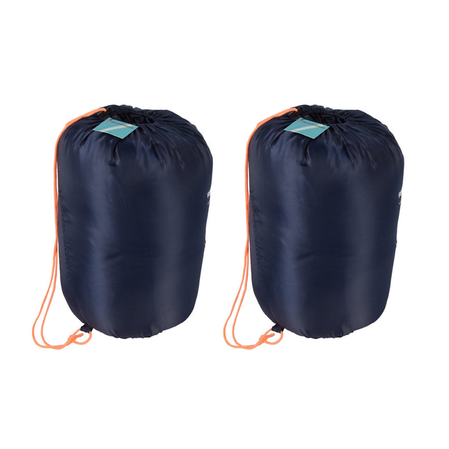 Comfortabele Navy Slaapzakken voor Avontuurlijke Trektochten - 230cm x 80cm x 50cm - 2640g, 2 Stuks