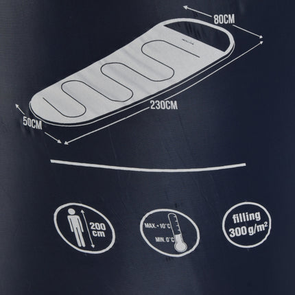 Comfortabele Navy Slaapzakken voor Avontuurlijke Trektochten - 230cm x 80cm x 50cm - 2640g, 2 Stuks