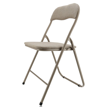 Chaises pliantes Lot de 4 | Chaises pliantes beiges | Chaises de salle à manger pliantes | Ensemble de chaises pliantes confortables pour une utilisation intérieure et extérieure