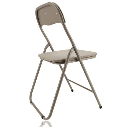 Chaises pliantes Lot de 4 | Chaises pliantes beiges | Chaises de salle à manger pliantes | Ensemble de chaises pliantes confortables pour une utilisation intérieure et extérieure