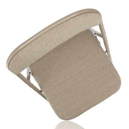 Klapstoel Set van 6 - Inklapbare Stoelen - Beige - Vouwstoelen tot 100 kg - Compact en Handig voor Feestjes en Dagelijks Gebruik