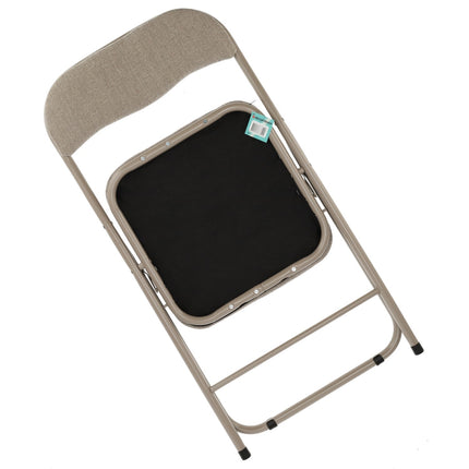 Klapstoel Set van 6 - Inklapbare Stoelen - Beige - Vouwstoelen tot 100 kg - Compact en Handig voor Feestjes en Dagelijks Gebruik