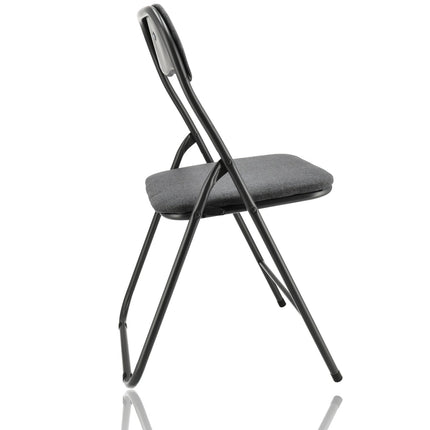 Set van 4 Grijze Vouwstoelen - Inklapbare Eettafelstoelen - Klapstoelen tot 100 kg Belastbaar - Bijzetstoelen voor Binnen en Buiten