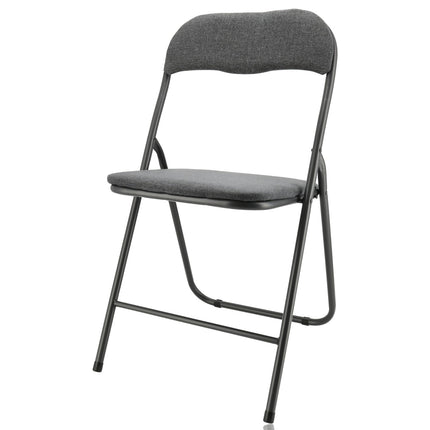 Klapstoel Premium – Vouwstoelenset 6 Vouwstoelen – Grijs – Bijzetstoel Binnen – Belastbaar tot 100kg – 43cm Zithoogte