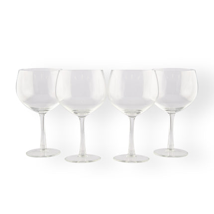 Luxe Transparante Gin-tonic Glazen Set -  Gin-tonic Glas 650ml - 4stuks - Hoogwaardig Glas - 10.5cm Diameter