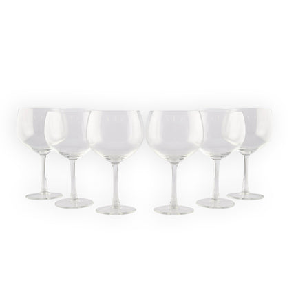Luxe Transparante Gin-tonic Glazen Set -  Gin-tonic Glas 650ml - 6 stuks - Hoogwaardig Glas - 10.5cm Diameter