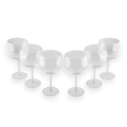 Luxe Transparante Gin-tonic Glazen Set -  Gin-tonic Glas 650ml - 6 stuks - Hoogwaardig Glas - 10.5cm Diameter