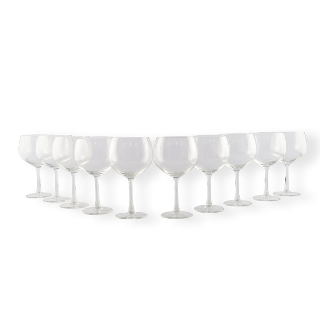 Luxe Transparante Gin-tonic Glazen Set - Gin-tonic Glas 650ml – 10 stuks - Hoogwaardig Glas - 10.5cm Diameter