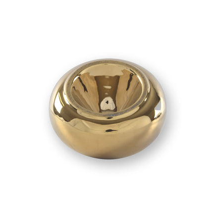 Vijf Stijlvolle Gouden Asbakken: Speciaal Voor Sigaretten, Ø 11cm, 6cm Hoog, Luxe
