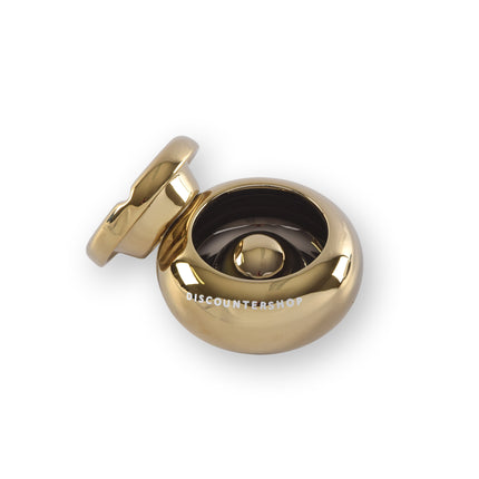 Vijf Stijlvolle Gouden Asbakken: Speciaal Voor Sigaretten, Ø 11cm, 6cm Hoog, Luxe