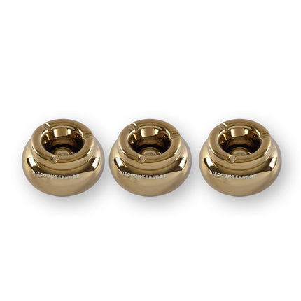Drie Stijlvolle Gouden Asbakken: Ø 11cm, 6cm Hoog, Luxe Rookaccessoire - Asbakken Voor Sigaretten
