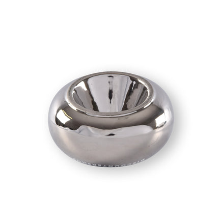 5x Zilveren Dolomiet Asbakken - Geschikt Als Sigarettenasbak - Diameter Van 11cm En Hoogte Van 6cm - Luxe Rookaccessoire.