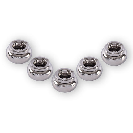 5x Zilveren Dolomiet Asbakken - Geschikt Als Sigarettenasbak - Diameter Van 11cm En Hoogte Van 6cm - Luxe Rookaccessoire.