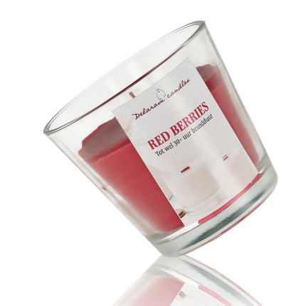 Geurkaars Berries -  Rood  - 30 uur Branduren - Goedkope Geurkaarsen voor Woonkamer & Slaapkamer