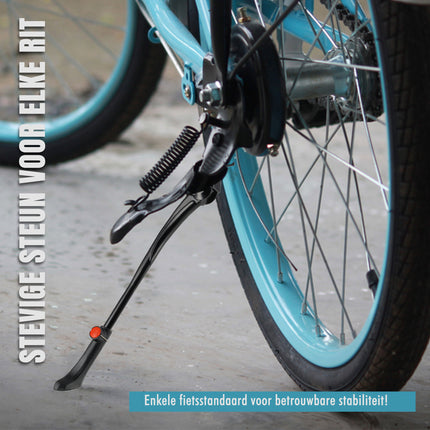 Fietsstandaard 24-28 Inch | Aluminium Enkel Standaard Zwart | Verstelbare  Fietsstandaard Voor 24-26-28 Inch Fietsen | Duurzaam en Stabiel