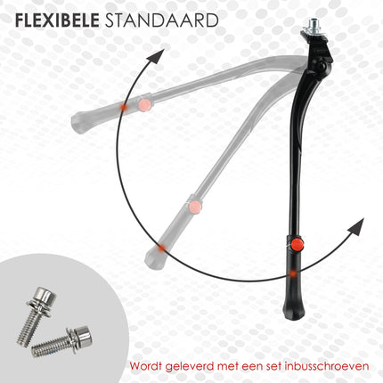 Fietsstandaard 24-28 Inch | Aluminium Enkel Standaard Zwart | Verstelbare  Fietsstandaard Voor 24-26-28 Inch Fietsen | Duurzaam en Stabiel