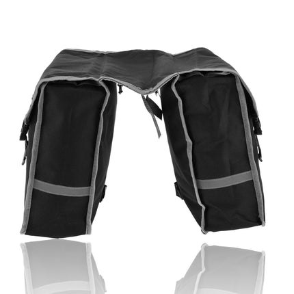 Sacoche double pour vélo Basic : sacoche en polyester pour vélo électrique d'une capacité de 32 litres, imperméable et facile à fixer 