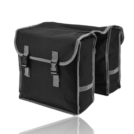 Sacoche double pour vélo Basic : sacoche en polyester pour vélo électrique d'une capacité de 32 litres, imperméable et facile à fixer 
