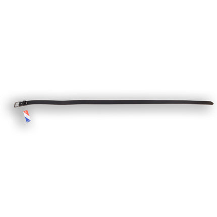 4East Unisex 100% Echt buffelleer Riem - zwart Broekriem - Maat 105 - Verstelbaar - 5 Gaten - Totale Lengte 121cm - Voor Dames en Heren