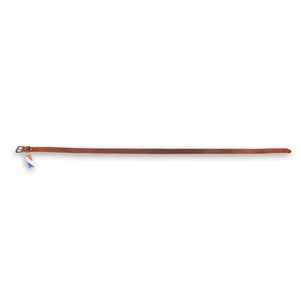 4East Unisex 100% Echt buffelleer Riem - Tan  Broekriem - Maat 115 - Verstelbaar - 5 Gaten - Totale Lengte 131cm - Voor Dames en Heren