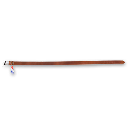 4East Unisex 100% Echt buffelleer  Riem - Tan  Broekriem - Maat 95 - Verstelbaar - 5 Gaten - Totale Lengte 112cm - Voor Dames en Heren
