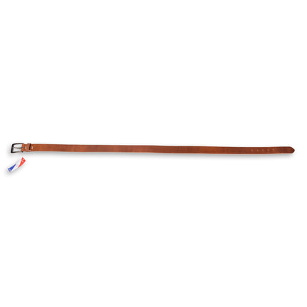 4East Unisex 100% Echt buffelleer Riem - Tan  Broekriem - Maat 105 - Verstelbaar - 5 Gaten - Totale Lengte 121cm - Voor Dames en Heren
