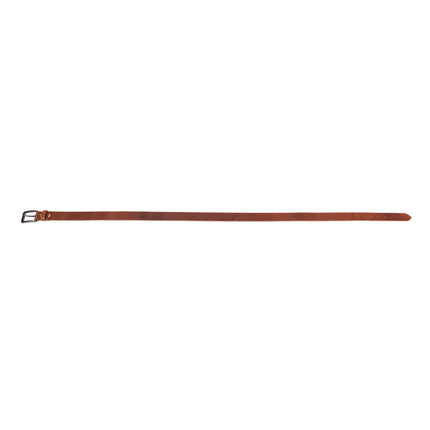 4East Unisex 100% Echt buffelleer Riem - Tan  Broekriem - Maat 115 - Verstelbaar - 5 Gaten - Totale Lengte 131cm - Voor Dames en Heren