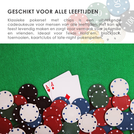 Pokerset - 48 Poker Chips | Complete Poker Set voor Kaartspellen en Casino | Pokerchips voor Pokerspel en Thuisgebruik