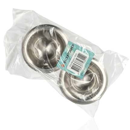 Eierdopjes RVS Set | Stapelbare Zilveren Eierdopjes met Voet | Ontbijt & Pasen | Diameter 8,5cm, Hoogte 3,5cm