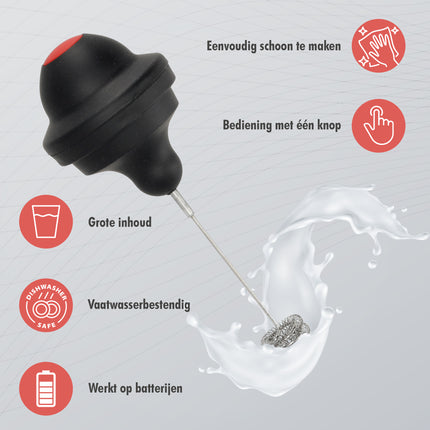 Elektrische Hand Melkopschuimer - RVS - Draadloze - BPA-Vrij - Hittebestendig Borosilicaatglas 450ml - Voor Perfecte Cappuccino’s en Latte’s Thuis