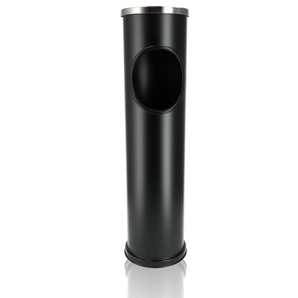 Staande Asbak Zwart | IJzer & Rubber | 55.5cm Hoog | Tuin, Balkon, Buiten & Binnen | Duurzame Asbak voor Thuis & Kantoor