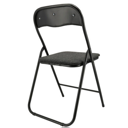 Klapstoel Premium – Zwart – Set van 6 Vouwstoelen – Bijzetstoel Binnen – Belastbaar tot 100kg – 43cm Zithoogte