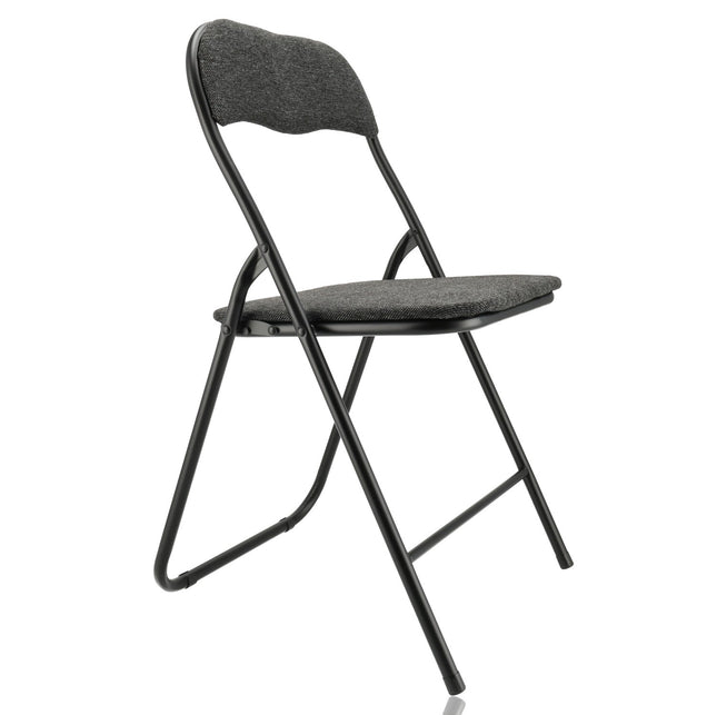 Klapstoel Vouwstoel  - inklapbare stoelen Vouwstoelen - Eettafelstoelen - Bijzetstoel Zwart - tot 100 kg