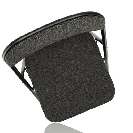 Klapstoel Premium – Zwart – Set van 6 Vouwstoelen – Bijzetstoel Binnen – Belastbaar tot 100kg – 43cm Zithoogte