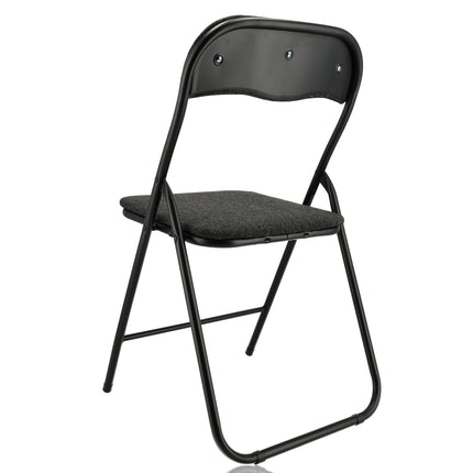 Klapstoel Vouwstoel  - inklapbare stoelen Vouwstoelen - Eettafelstoelen - Bijzetstoel Zwart - tot 100 kg