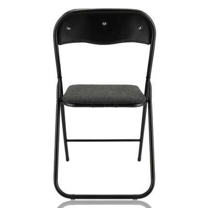 Klapstoel Premium – Zwart – Set van 6 Vouwstoelen – Bijzetstoel Binnen – Belastbaar tot 100kg – 43cm Zithoogte