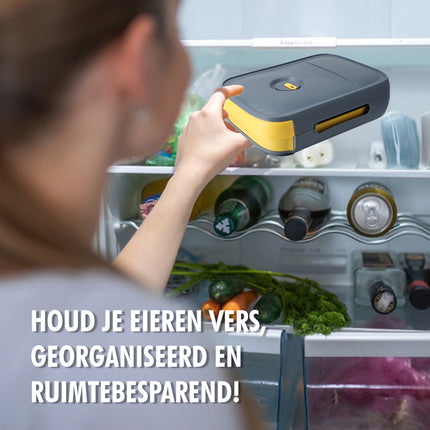 Eierenhouder Koelkast voor 18 Eieren - Kunststof Rollende Eierhouder - Eierdoos en Eieropbergbox - Blauw